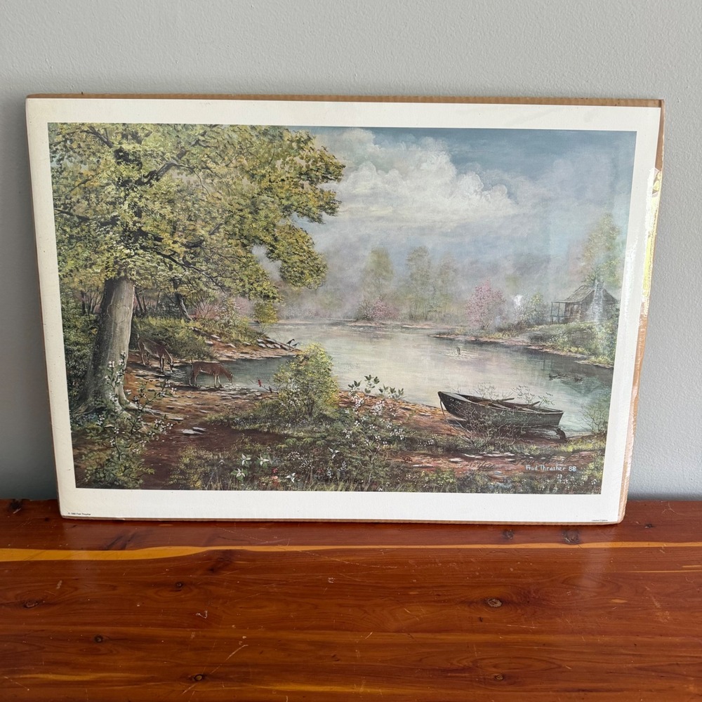 Fred Thrasher Misty Morning Signed Limited Edition Print 127/500 Nature Art 1988